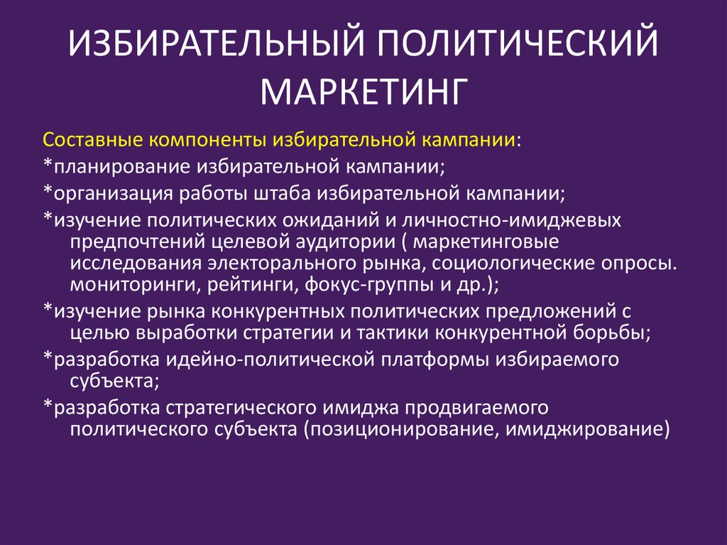 Стратегия избирательной кампании презентация