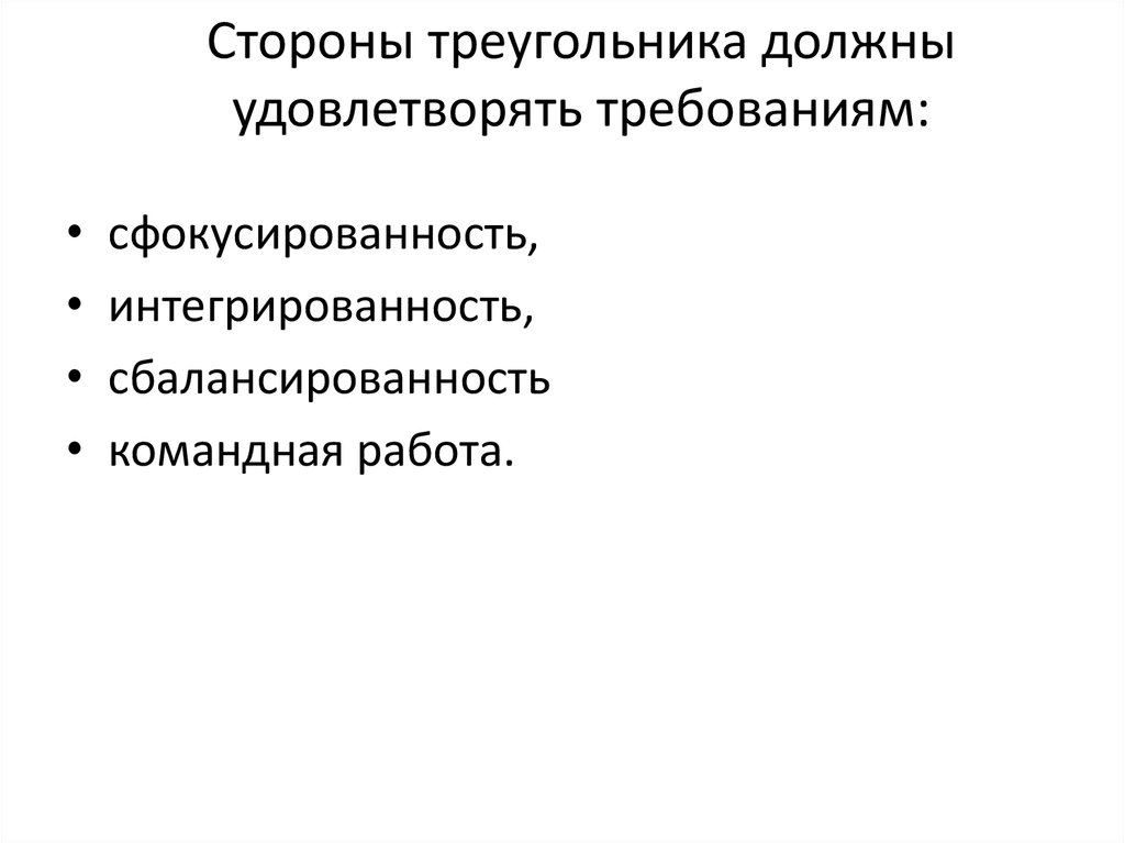 Цели организации должны удовлетворять требованиям