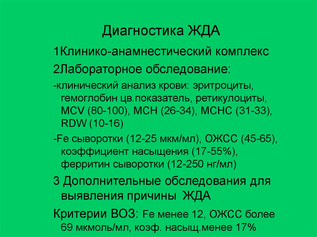 Железодефицитная анемия проект