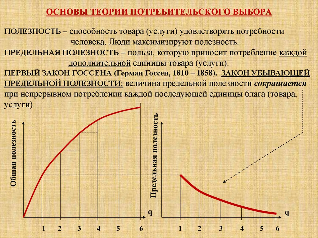 Потребительская экономика. Основы теории потребительского выбора. Концепция полезности и потребительский выбор. Модель предельной полезности. Теория потребительской полезности.