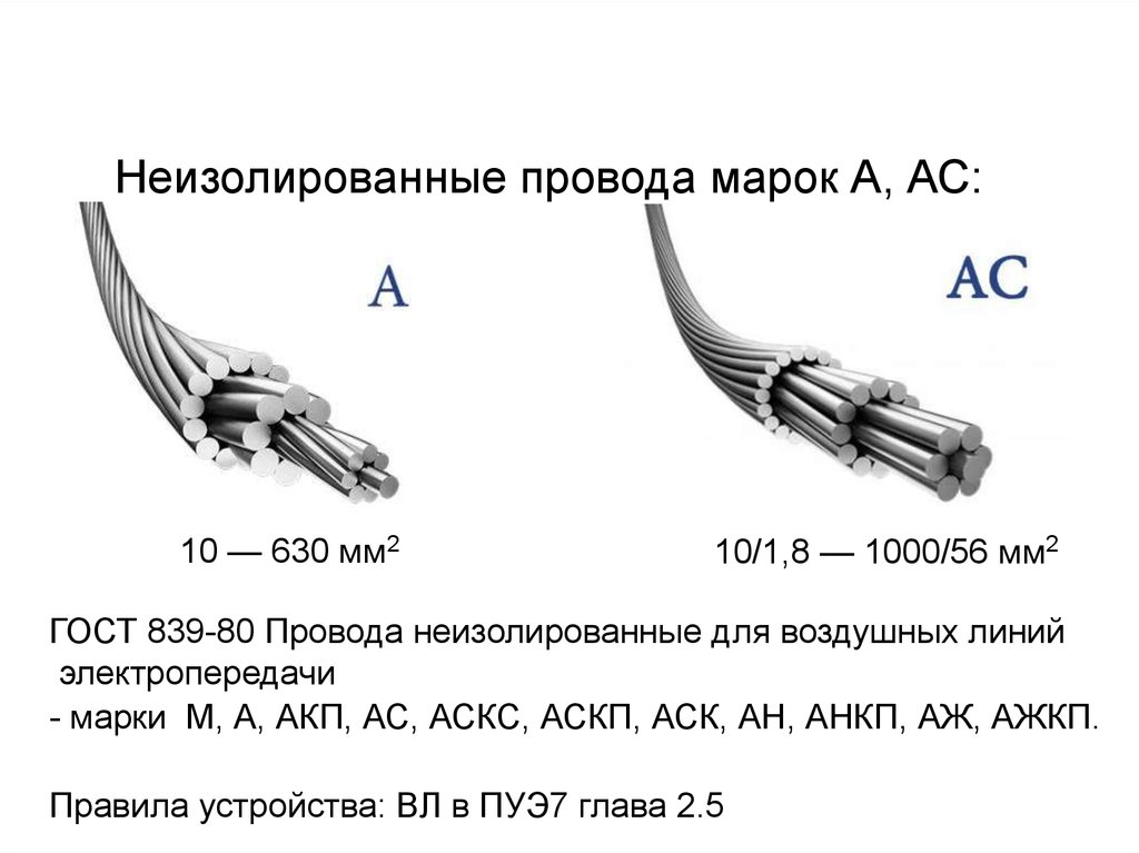 Сечение проводов ас. Провод марки АС 50. Провод АС-50 ГОСТ 839-80. Провода неизолированные для воздушных линий электропередач АС-50/8,0. Неизолированные провода для вл 0.4 кв.