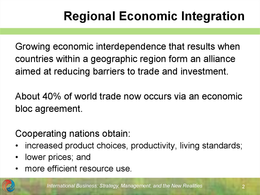 Regional Economic Integration Online Presentation