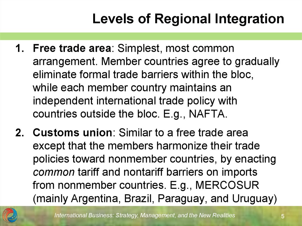 Regional Economic Integration Online Presentation