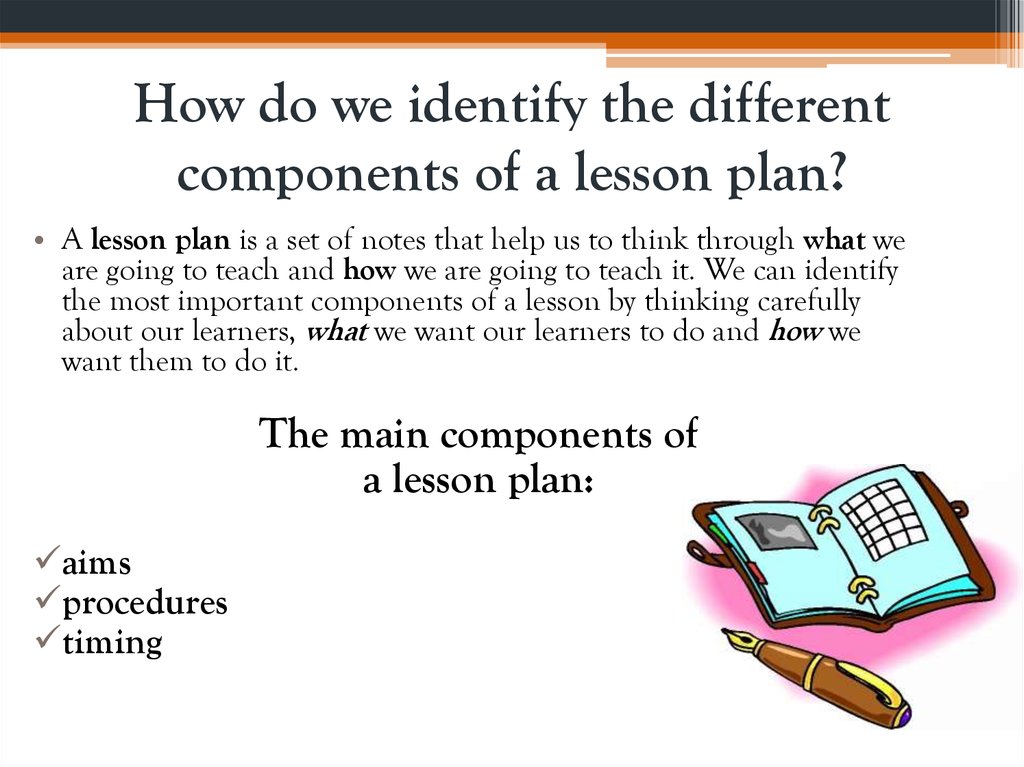 Lesson Plans Components Headings Planning And Preparing Young