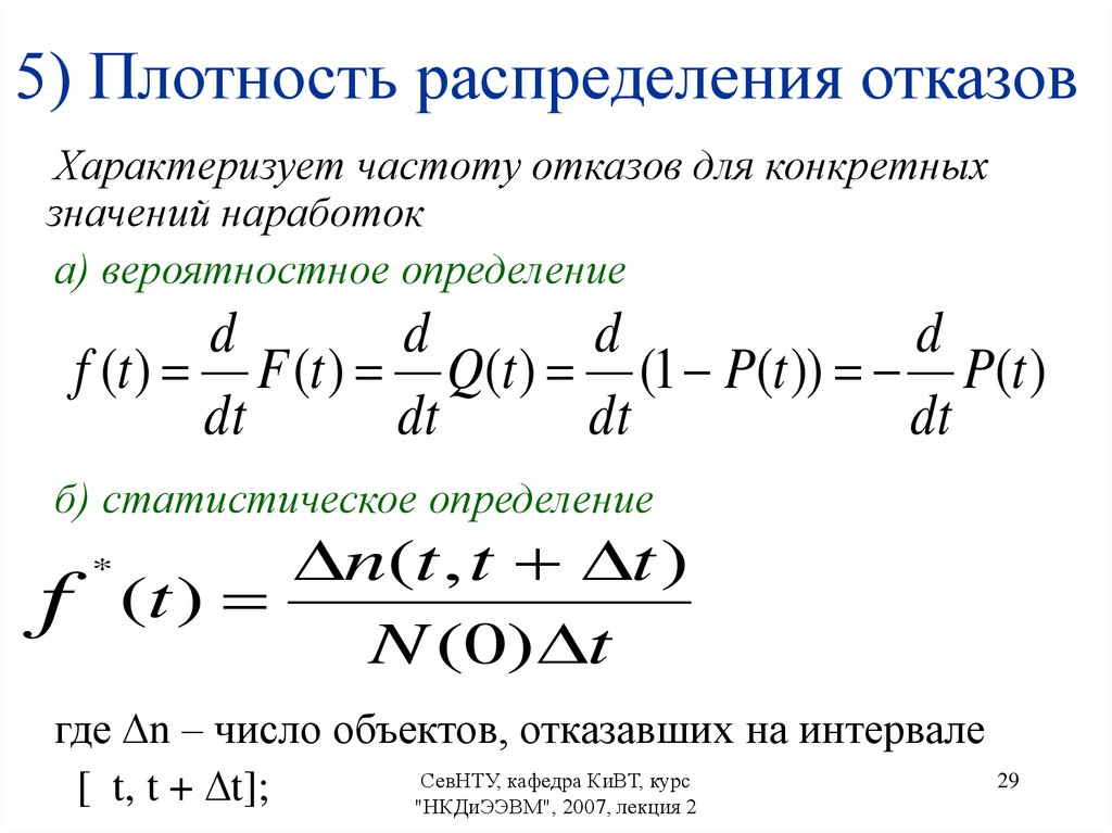 Плотности распределения частот