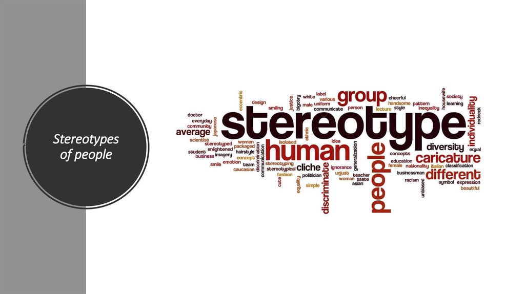 Stereotypes of people