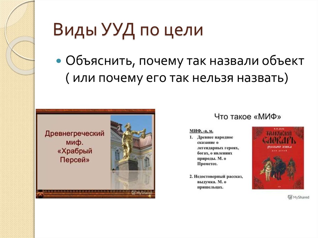 Виды УУД по цели