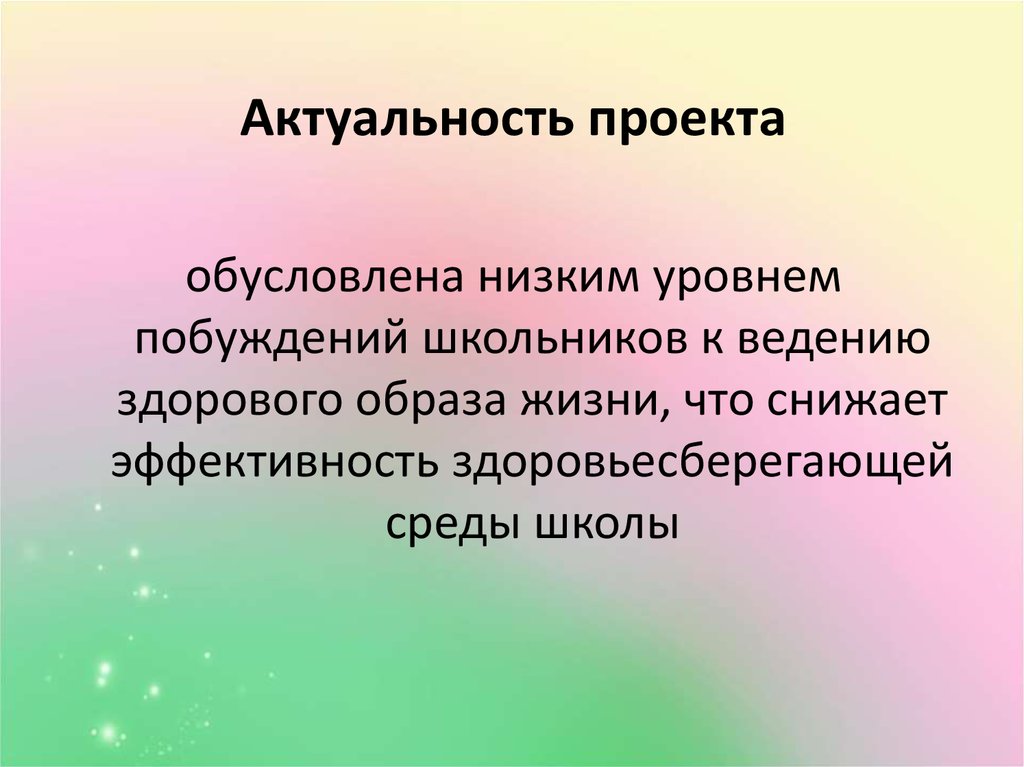 Актуальность проекта обусловлена тем что