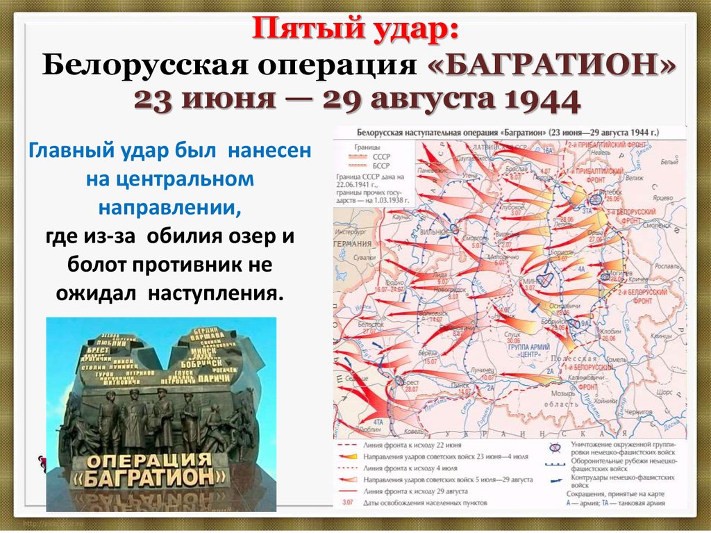 Наступательная операция летом 1944 года. Операция Багратион освобождение Белоруссии 1944 карта. Белорусская операция - «Багратион» (23 июня – 29 августа 1944 г.).. Белорусская операция 1944 года карта Багратион. Белорусская операция 23 июня 29 августа 1944.