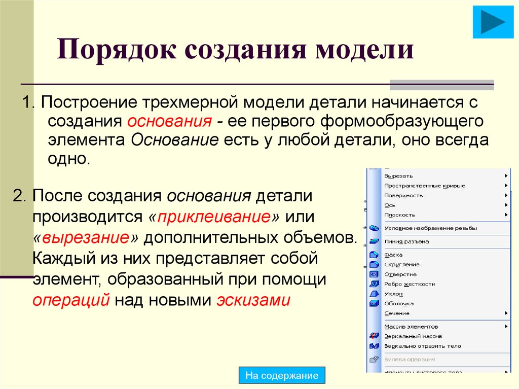 Создать на основании. Построение модели начинается с. Построение модели начинается с построения. С чего начинается построение модели?. Построение любой модели.