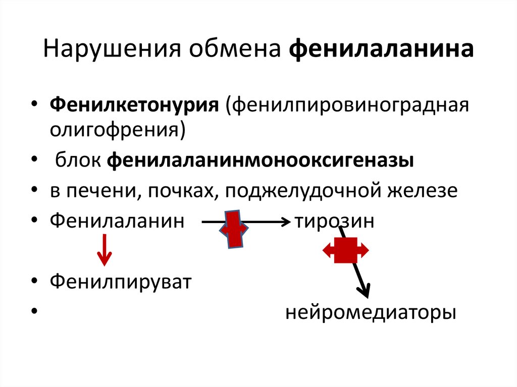 Нарушение метаболизма фенилаланина