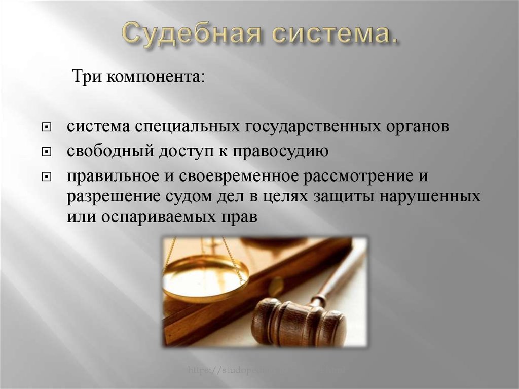 Особый государственный. Доступ к правосудию. Обеспечение доступа к правосудию. Три компонента судебной системы. Право на доступ к правосудию.