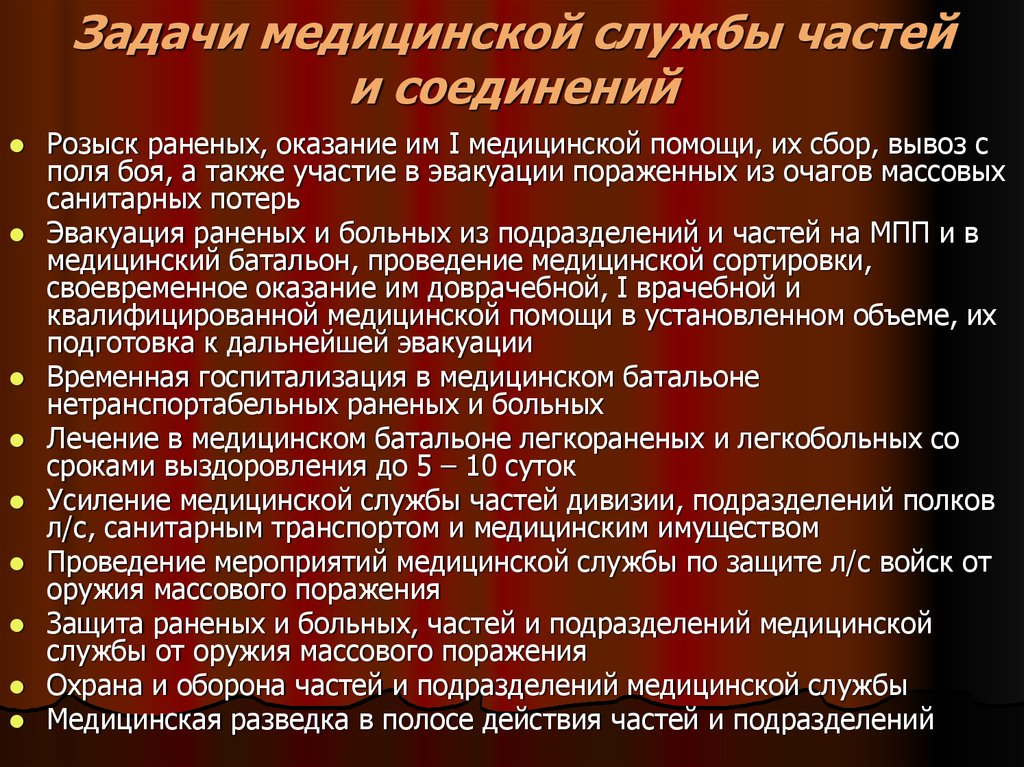 Части службы