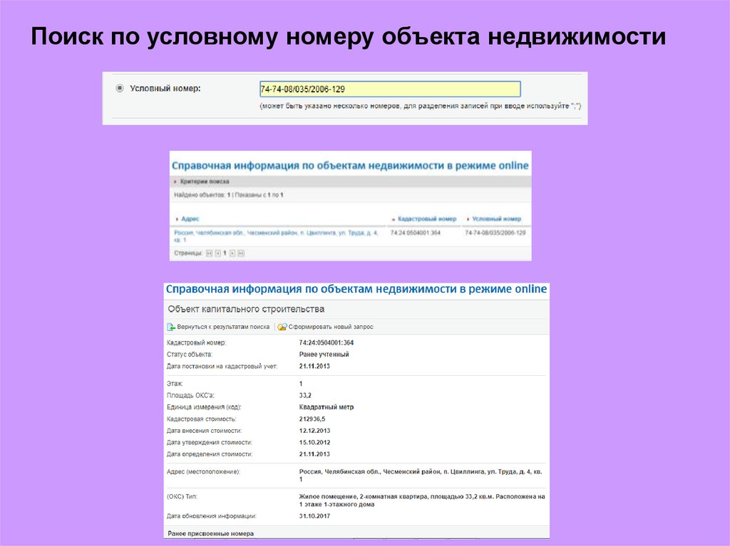 Сервис «Справочная информация по объектам недвижимости в режиме online ...
