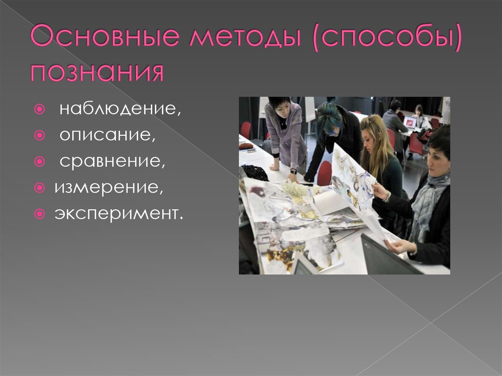 Основные методы (способы) познания