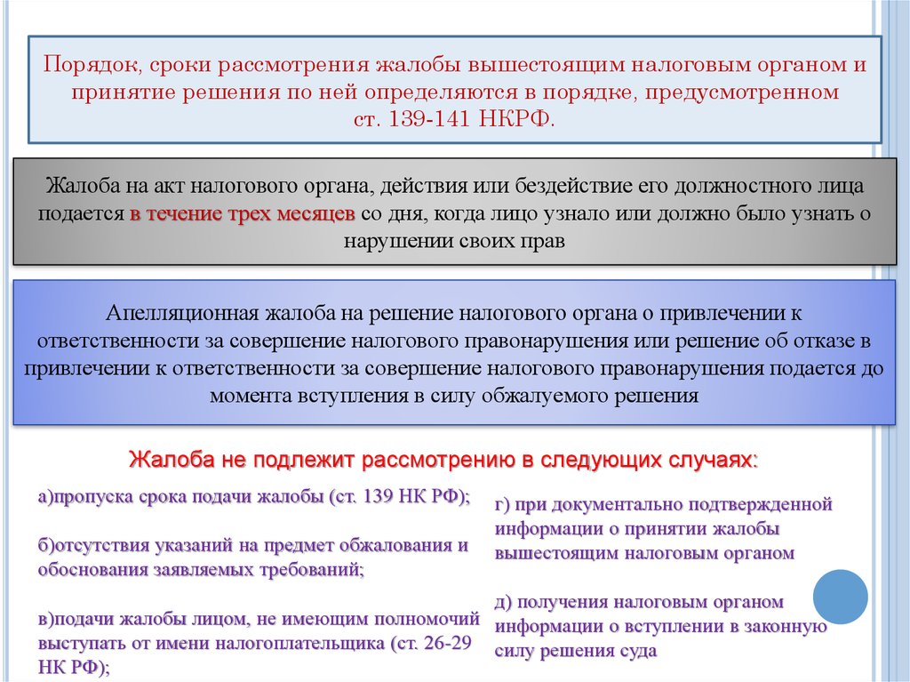 Нарушение сроков рассмотрения. Порядок обжалования решения налогового органа. Порядок обжалования актов налоговых органов. Порядок апелляционного обжалования решения налогового органа. Схема обжалования решения налогового органа.