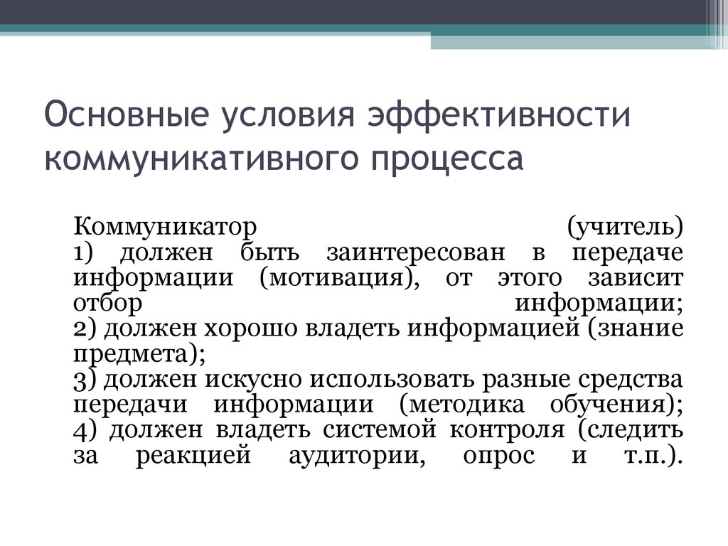 Коммуникативные условия. Общие условия коммуникации. Условия эффективности коммуникации. Основные условия эффективности коммуникации. Эффективность коммуникативного процесса.