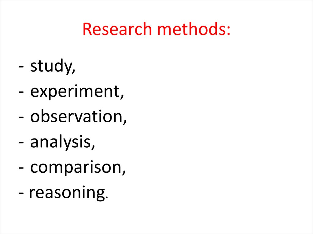 Research methods: