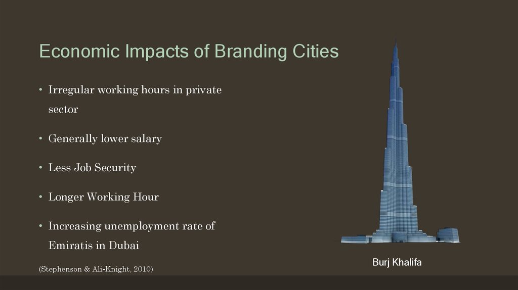 Economic Impacts of Branding Cities