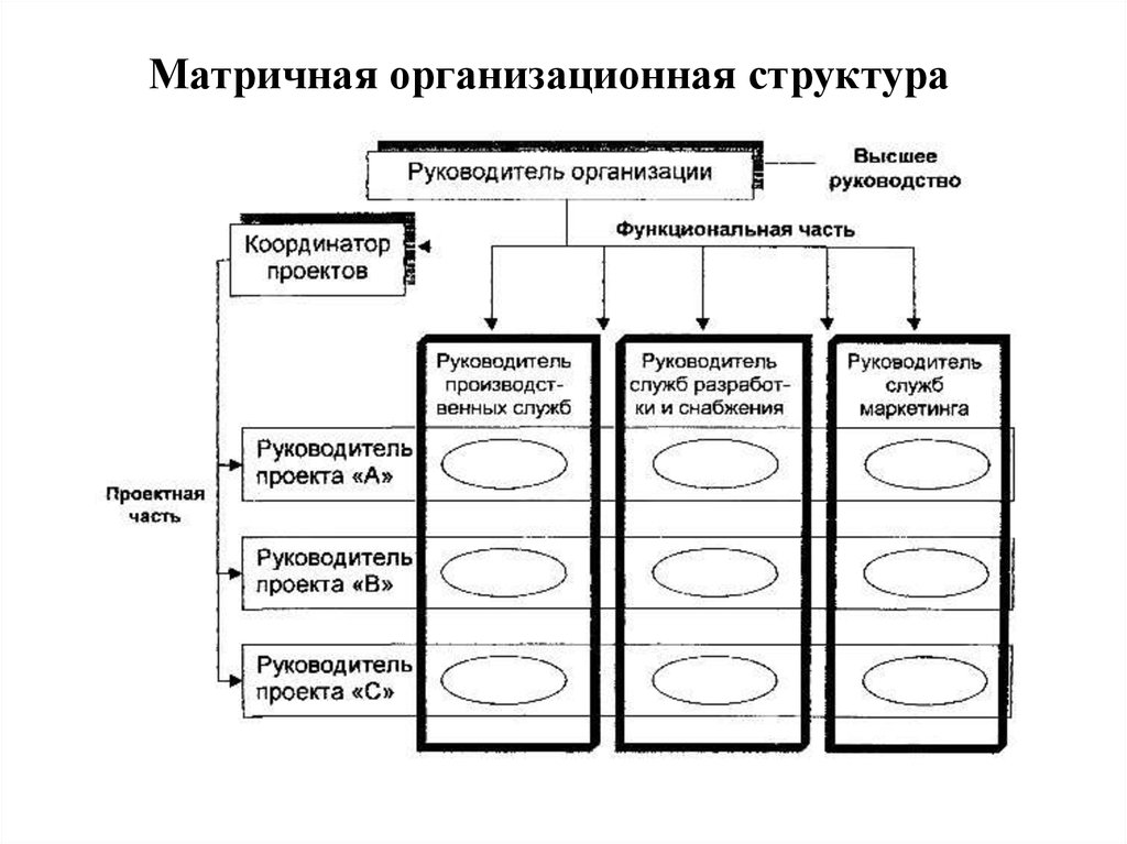 Матричная структура организации схема