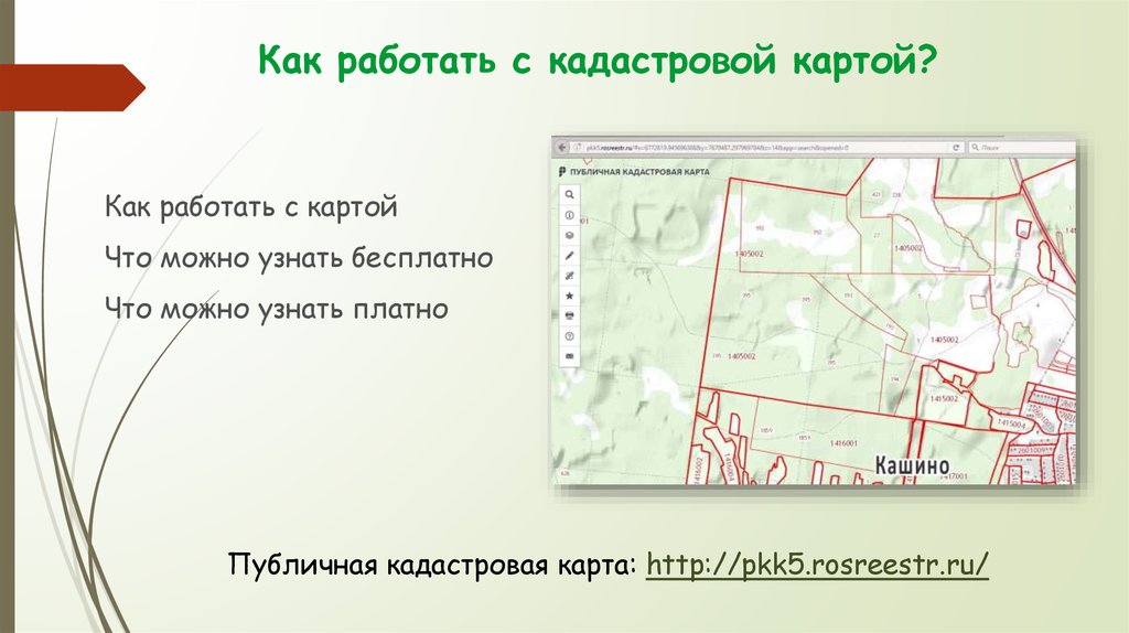 Как работать с кадастровой картой?