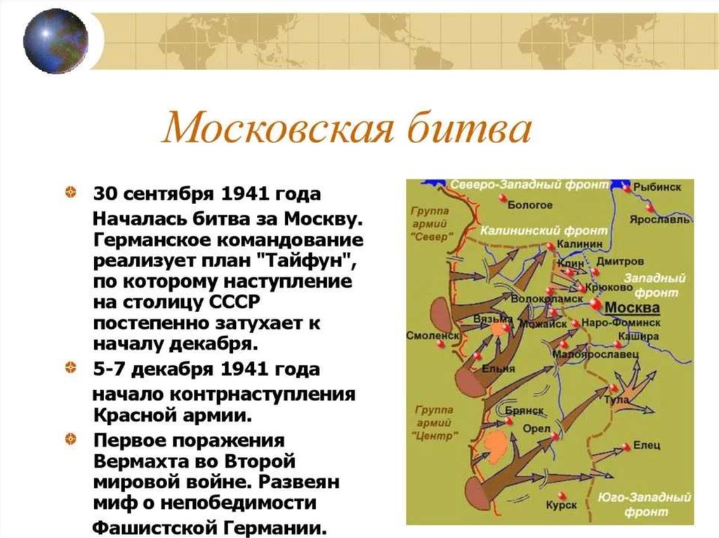 Тайфун план в великой отечественной войне