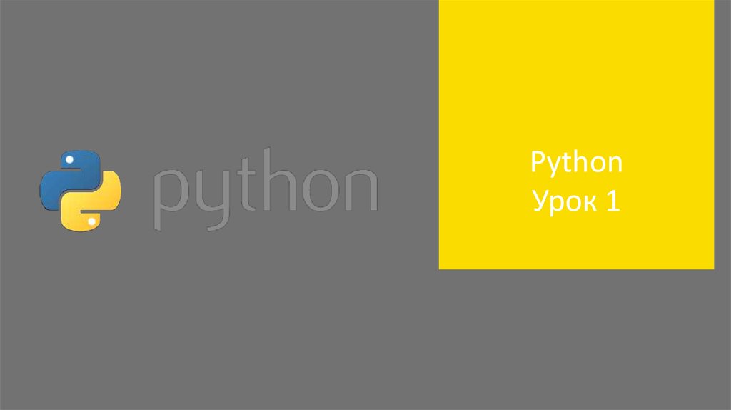 Python урок 1
