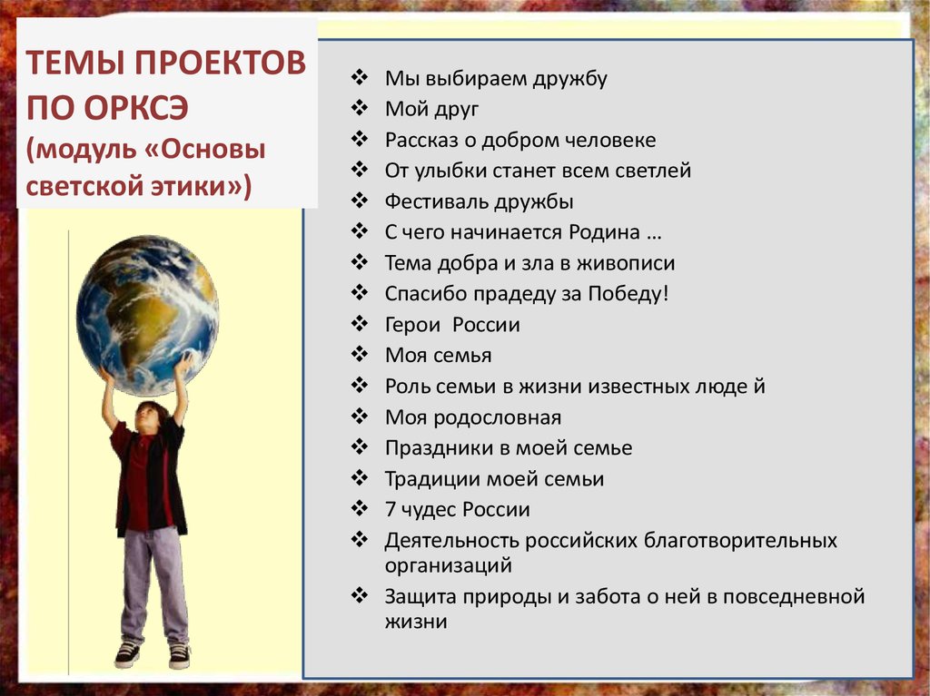 Какой урок однкнр. Темы по ОРКСЭ. Темы проектов по ОРКСЭ. Темы проектов по ОРКСЭ 4 класс. Темы проектов по ОРКСЭ 4 класс светская этика.