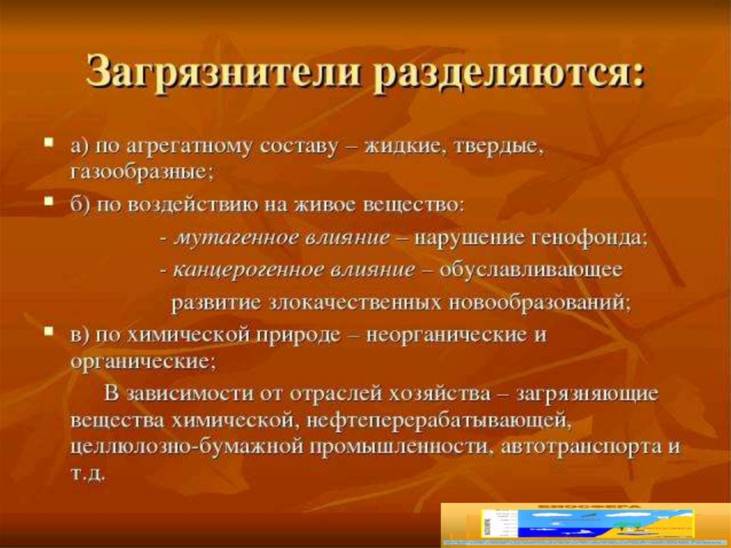 Экологические загрязнения биосферы. Динамические загрязнители. Международный мониторинг загрязнения биосферы. Внутренние загрязнители примеры. Прямое и косвенное воздействие на человека загрязнений биосферы.