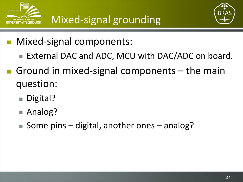 Mixed-signal grounding