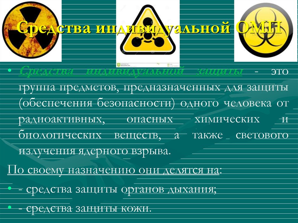 Презентация на тему средства индивидуальной защиты от оружия массового поражения