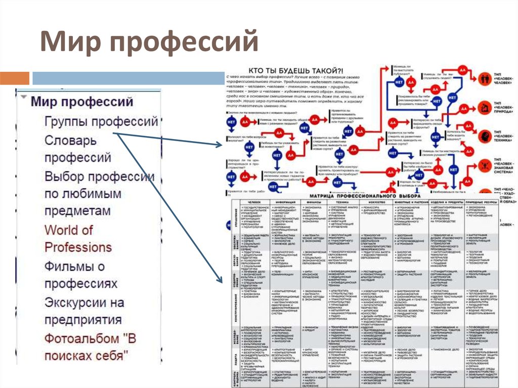 Карта мира профессий