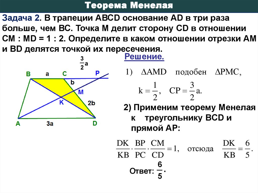 Теорема менелая и чевы 8 класс презентация