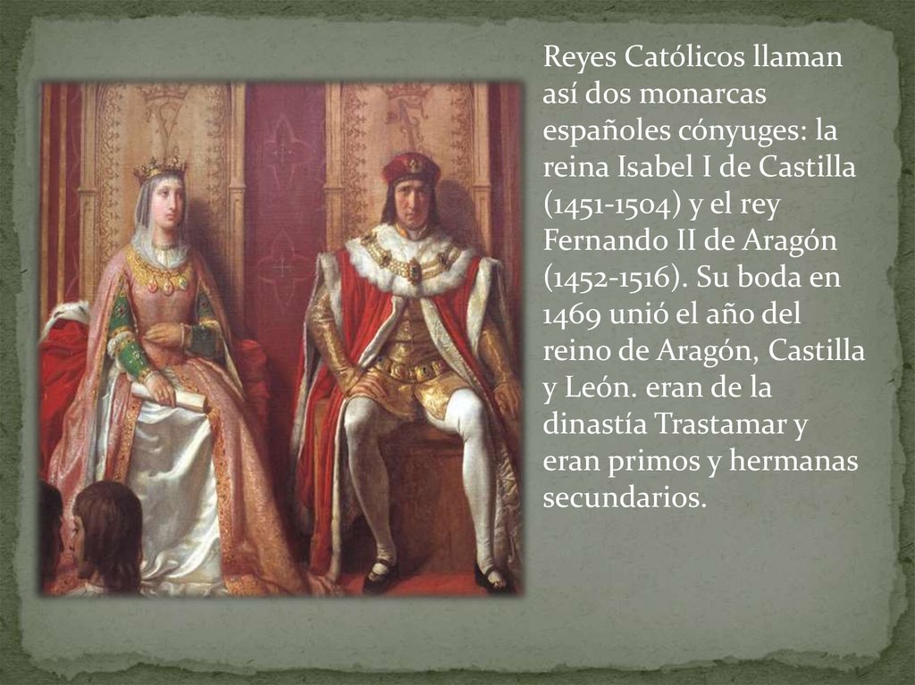 Los reyes catolicos - online presentation