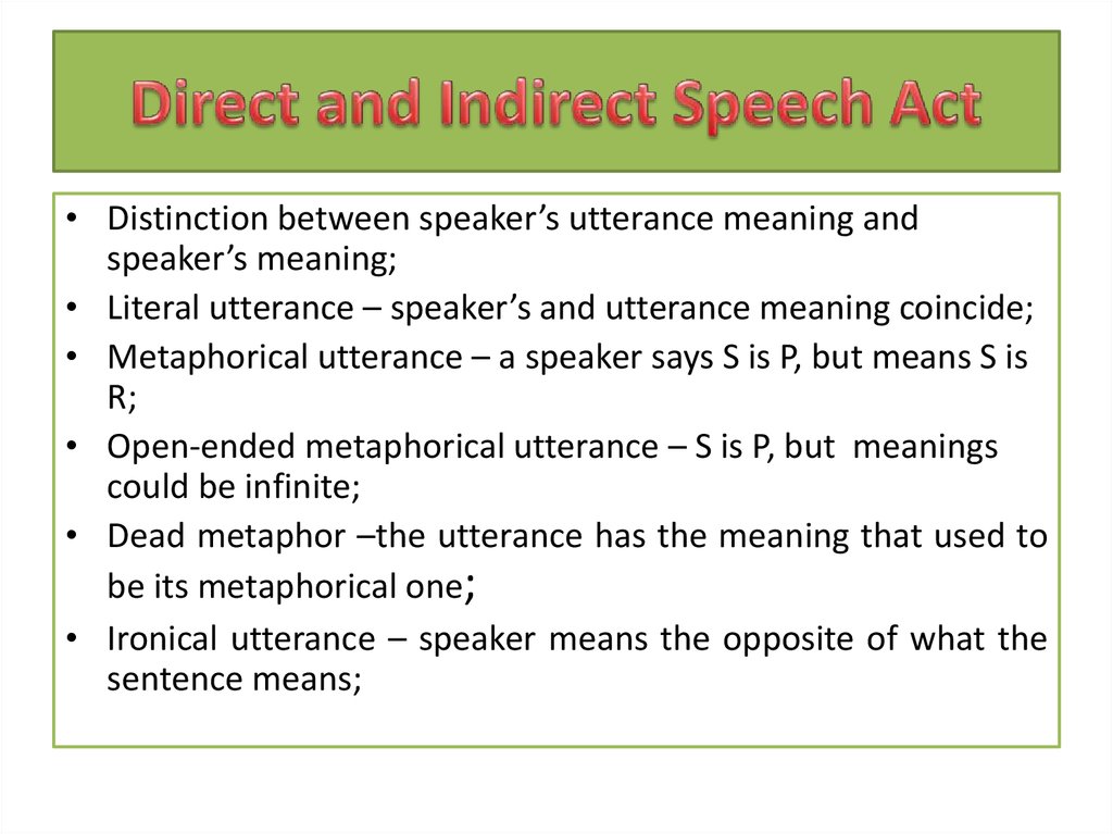 definition of speech act