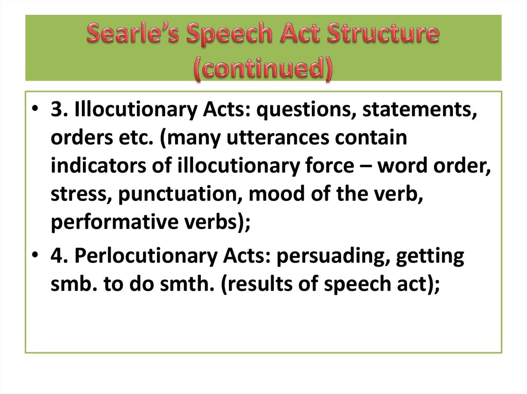 english thesis about speech act