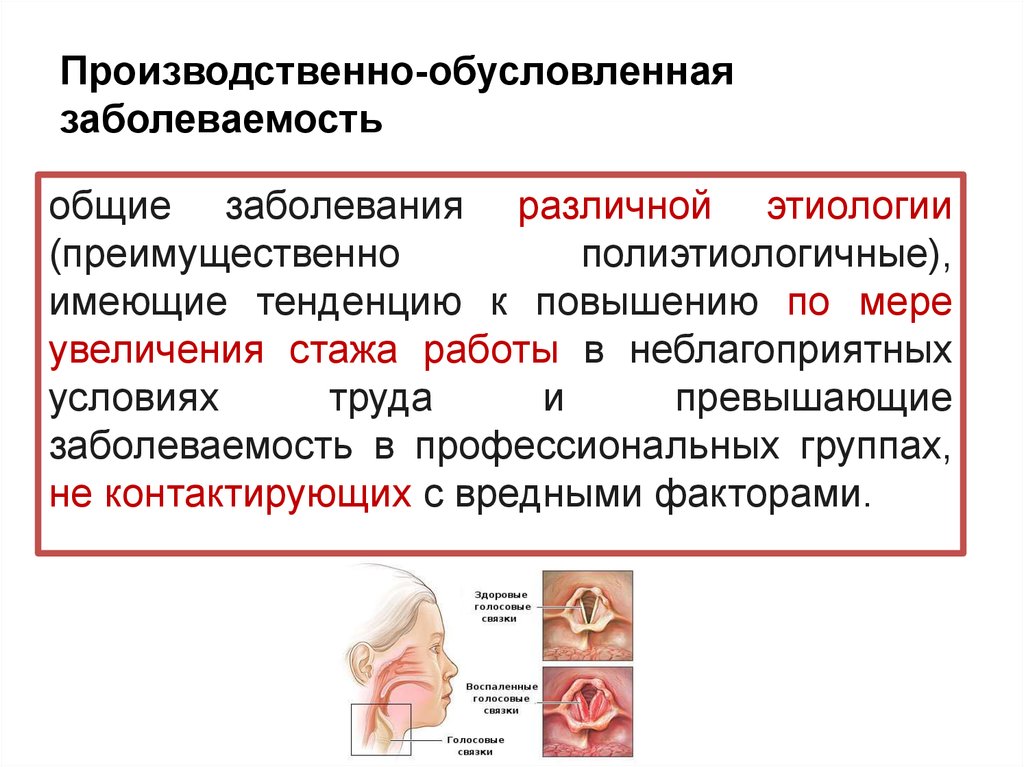 Заболеваний обусловленных производственными факторами. Производственно-обусловленная заболеваемость это. Обусловленные заболевания. Профессионально обусловленные болезни. Производственно обусловленные заболевания примеры.