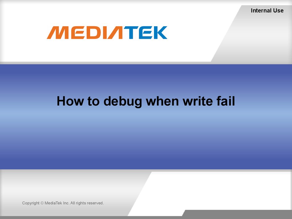 How to debug when write fail