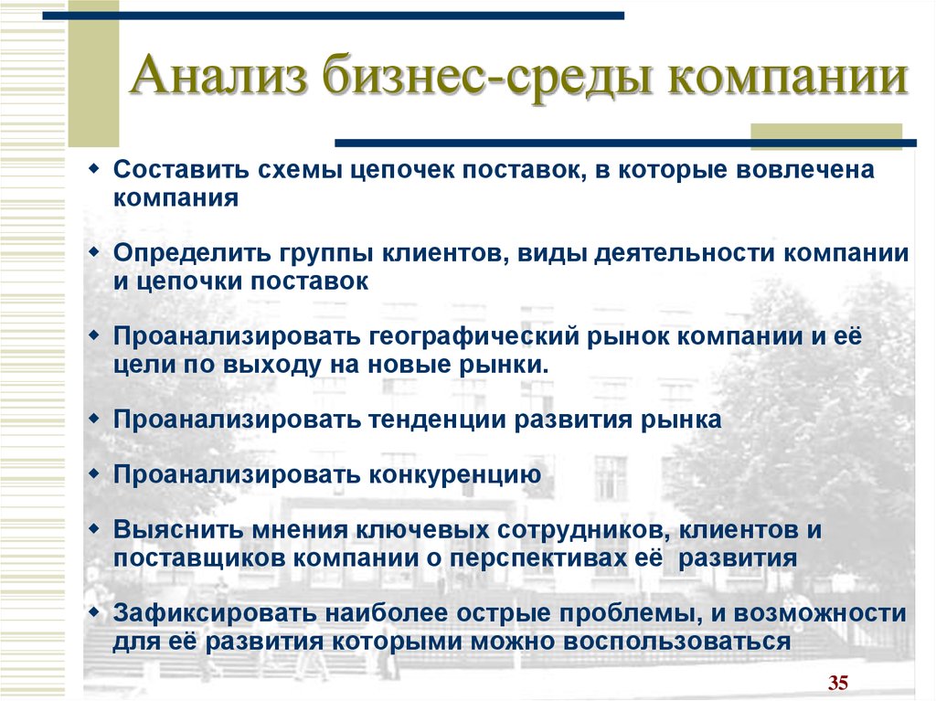 Конкурентное окружение организации рассматривается в разделе бизнес плана