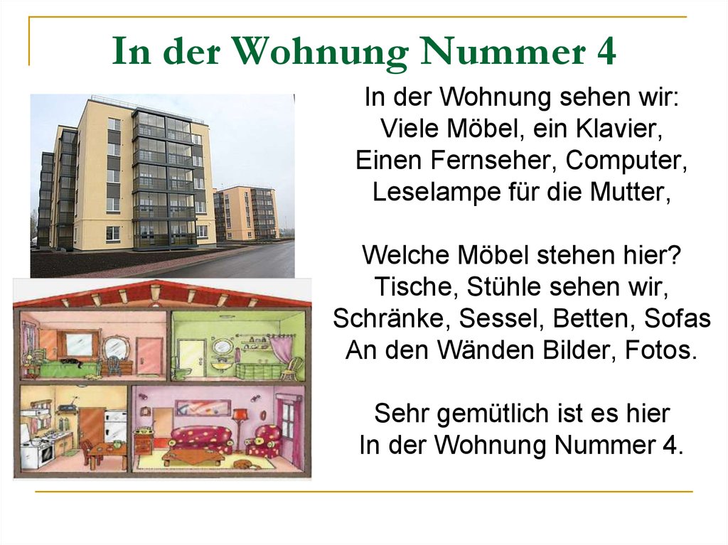 In der Wohnung Nummer 4.