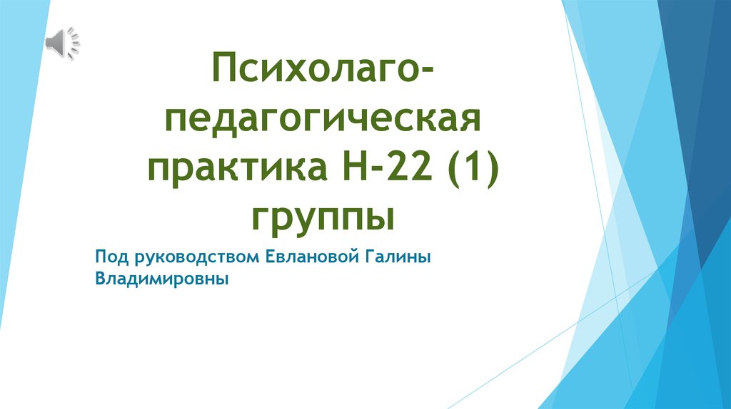 Педагогическая практика. Н «практика господ».