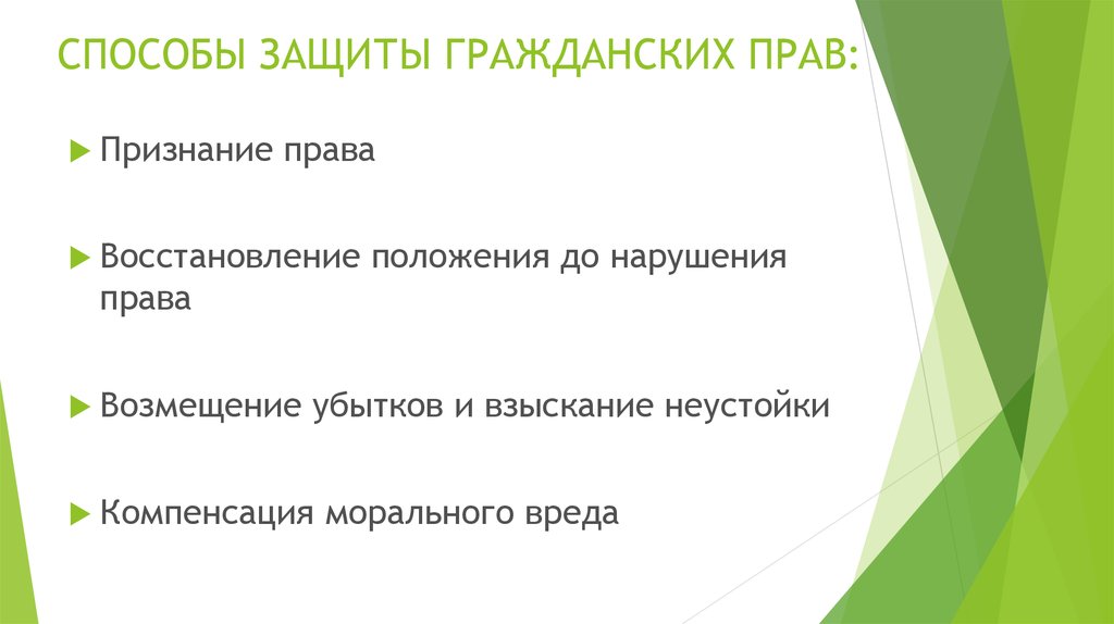 Защита гражданских прав презентация 10 класс