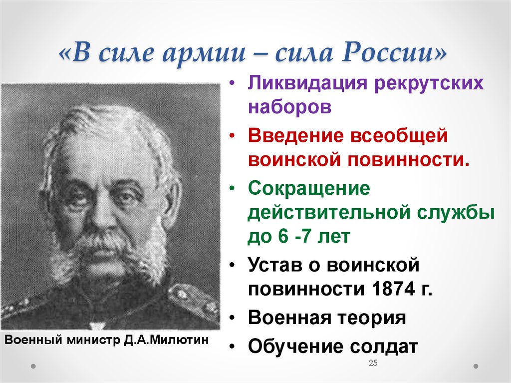 Введение в россии всесословной воинской повинности год