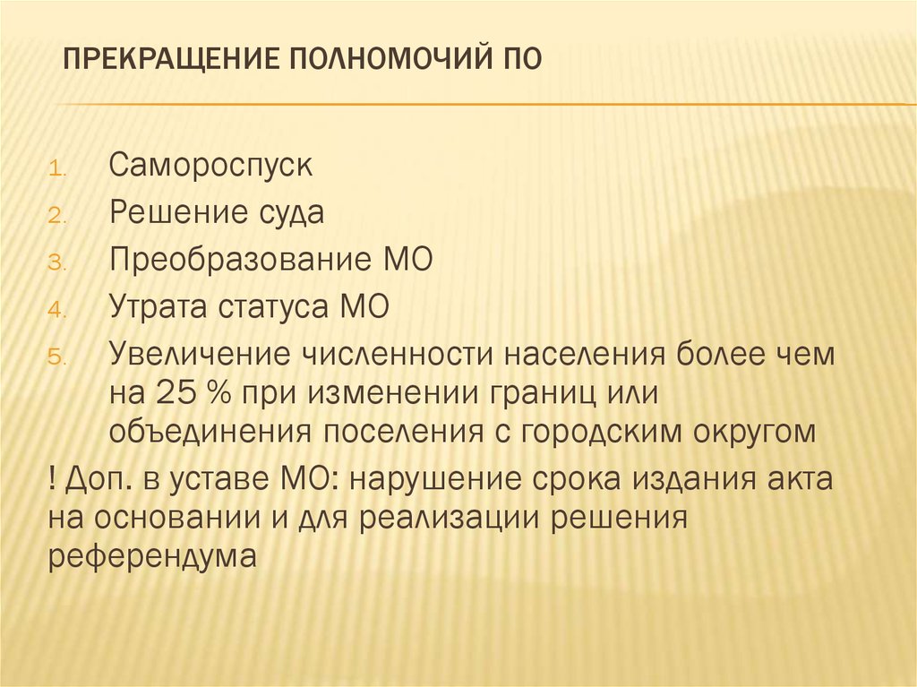 Срок окончания полномочий