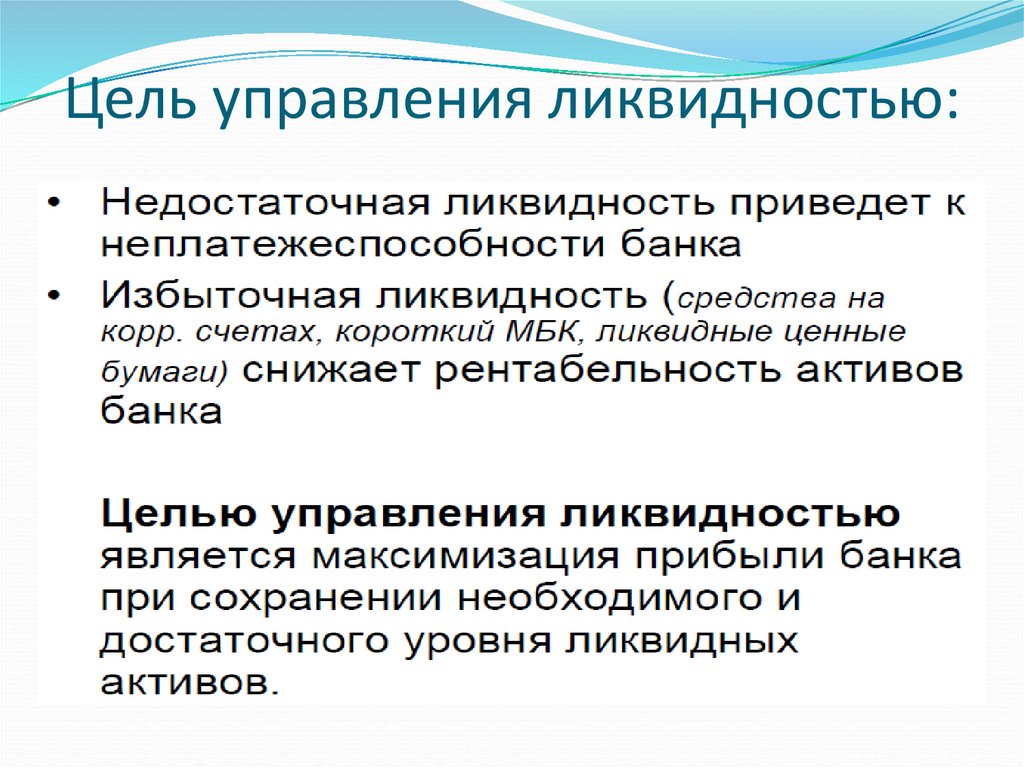 Ликвидность банка это