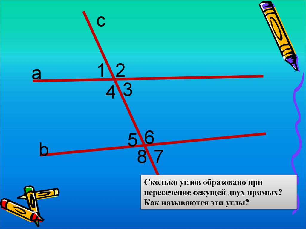 При пересечении двух прямых секущей образуются. Как называются углы. Углы при секущей. Углы при пересечении двух прямых называются. Как называются углы при пересечении двух прямых.