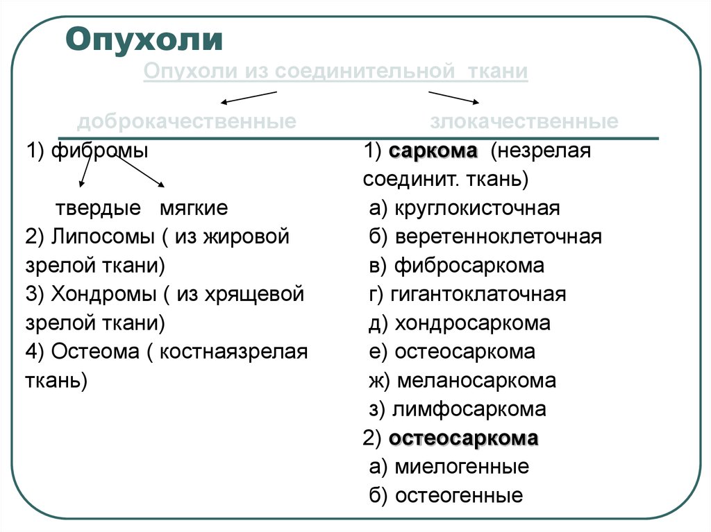 Мезенхимальные опухоли патанатомия презентация