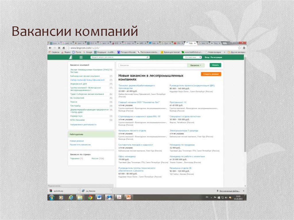 Вакансии компаний