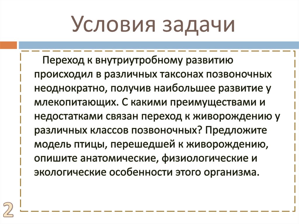 Условия задачи