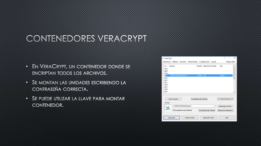 Contenedores VeraCrypt